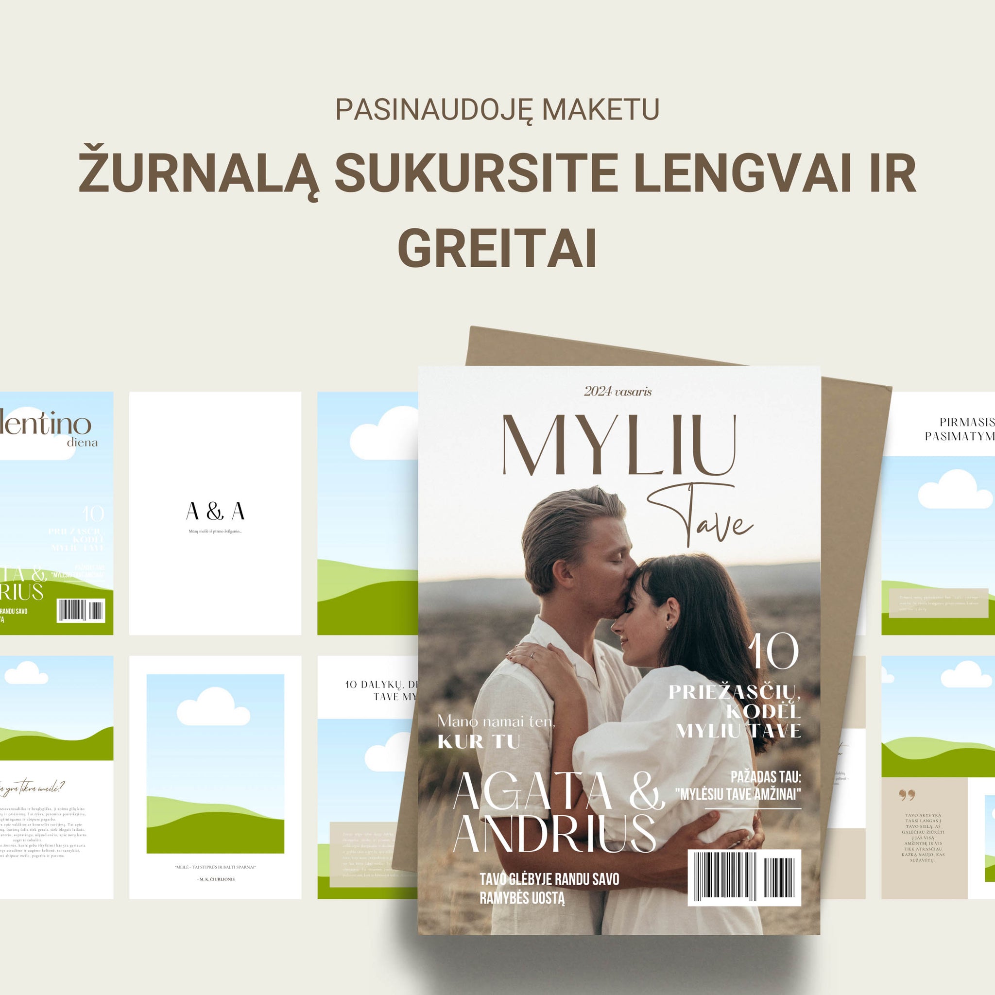 Žurnalo maketas "Draugystės metinių proga"