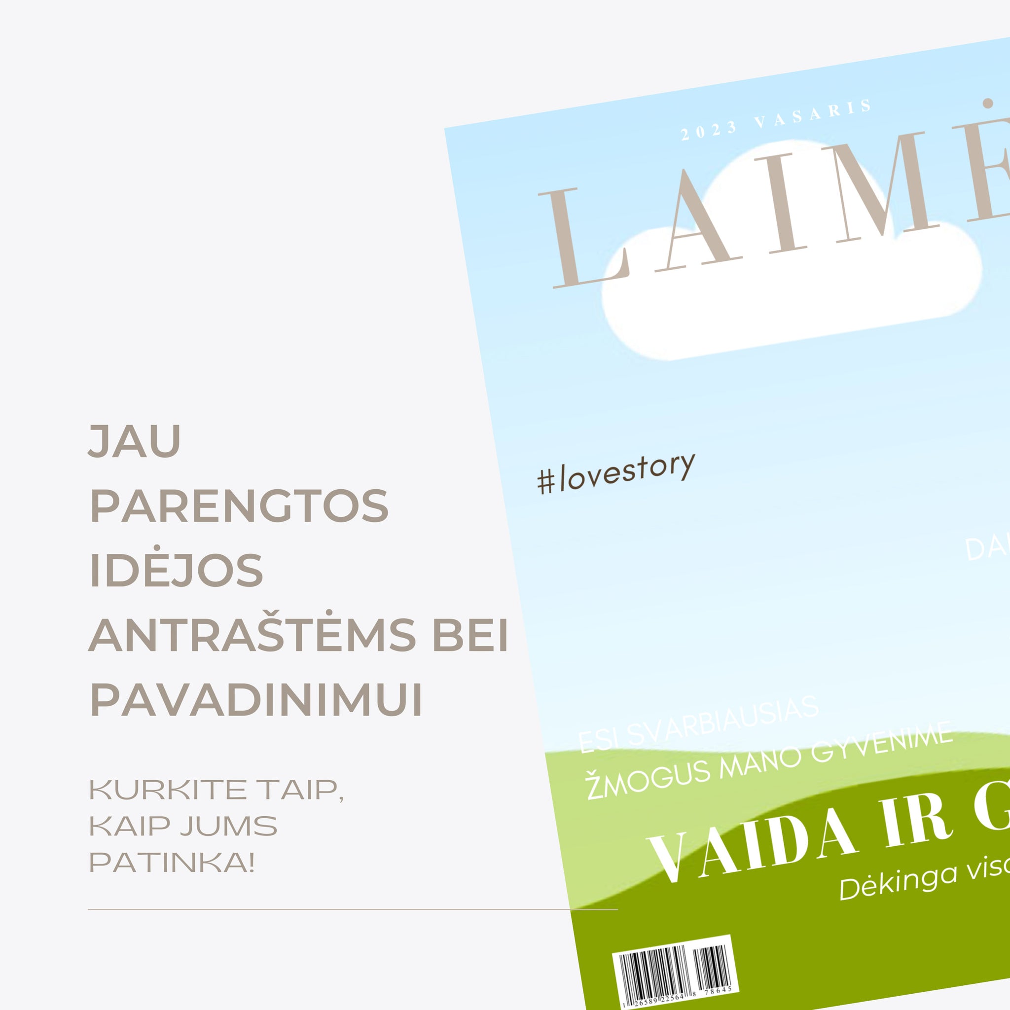 Personalizuotas žurnalo viršelis "Laimė"